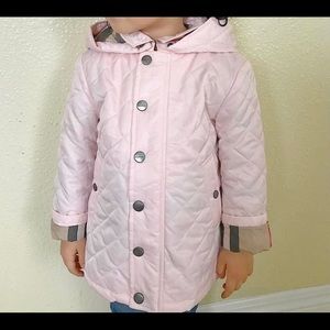 Quilted Burberry girls jacket